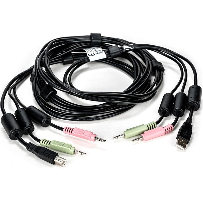 Vertiv CBL0135 Avocent USB Keyboard and Mouse, and Audio Cable, 10 ft. for Vertiv Avocent SV and SC Series Switches