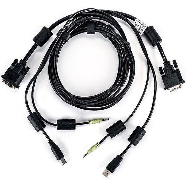 Vertiv CBL0150 Avocent USB Keyboard and Mouse, DVI-D and Audio Cable, 6 ft. forVertiv Avocent SV and SC Series Switches