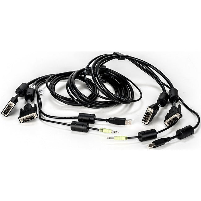 Vertiv CBL0152 Avocent USB Keyboard and Mouse, DVI-D and Audio Cable, 6 ft. with DPP Support for Vertiv Avocent SV and SC Series Switches