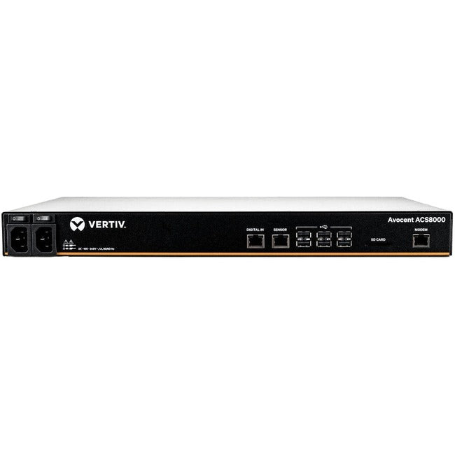 Vertiv ACS8008MDAC-400 Avocent 8-port ACS8000 Console System with dual AC Power Supply, non-TAA
