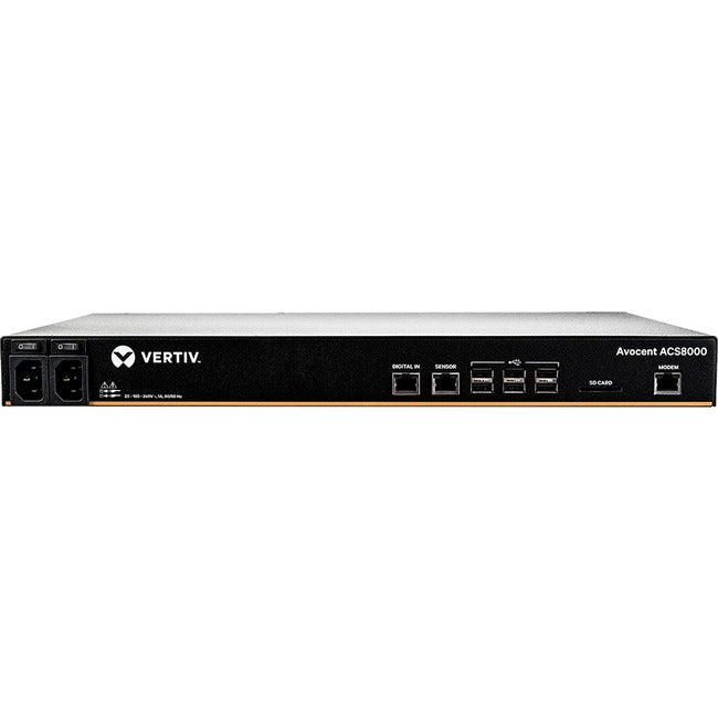 Vertiv ACS8032MDAC-400 Avocent 32-port ACS8000 Console System with dual AC Power Supply and analog modem, non-TAA