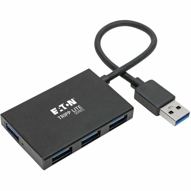 Eaton U360-004-4A-AL Tripp Lite by Eaton 4-Port Slim Portable USB-A Hub - USB 3.x (5Gbps) Aluminum Housing
