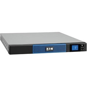 Eaton 5P1500R-L 5-15P line-interactive UPS with 5 outlets, lithium-ion battery, true sine wave, and network card option, 1U rack mount.