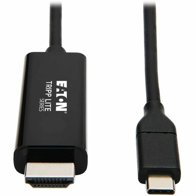 Eaton U444-003-H4K6BE Tripp Lite Series USB-C to HDMI Adapter Cable (M/M), 4K 60 Hz, 4:4:4, Thunderbolt 3 Compatible, Black, 3 ft. (0.9 m)
