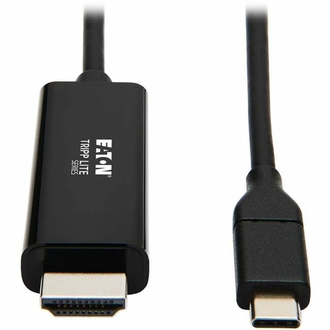 Eaton U444-009-H4K6BE Tripp Lite Series USB-C to HDMI Adapter Cable (M/M), 4K 60 Hz, 4:4:4, Thunderbolt 3 Compatible, Black, 9 ft. (2.7 m)