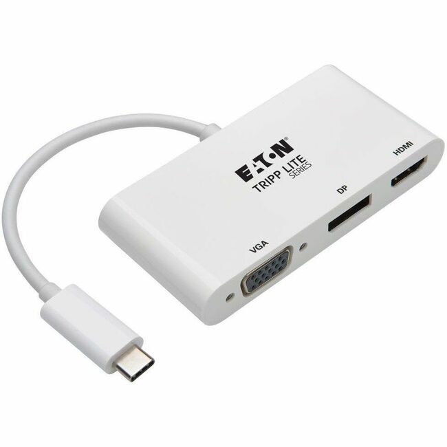 Eaton U444-06N-HVDPW Tripp Lite by Eaton USB-C Triple Display Adapter 4K 60Hz HDMI Displayport and VGA with MST