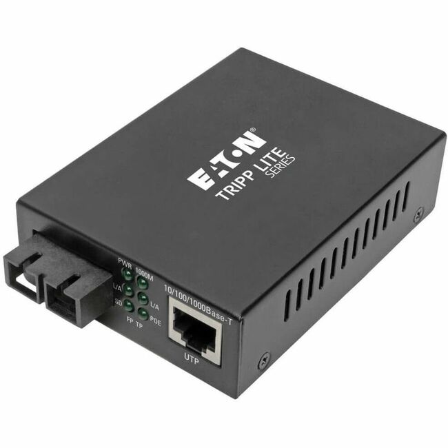 Eaton N785-P01-SC-MM2 Tripp Lite Series Gigabit Multimode Fiber to Ethernet Media Converter, POE+ - 10/100/1000 SC, 1310 nm, 2 km (1.2 mi.)