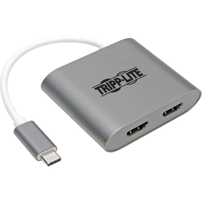 Eaton U444-06N-2H-MST Tripp Lite Series USB-C Adapter, Dual HDMI 4K MST Adapter (M/2xF), Gray