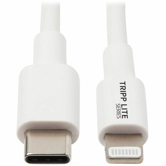 Eaton M102-003-WH Tripp Lite by Eaton USB-C to Lightning Sync/Charge Cable (M/M) MFi Certified White 3 ft. (0.9 m)