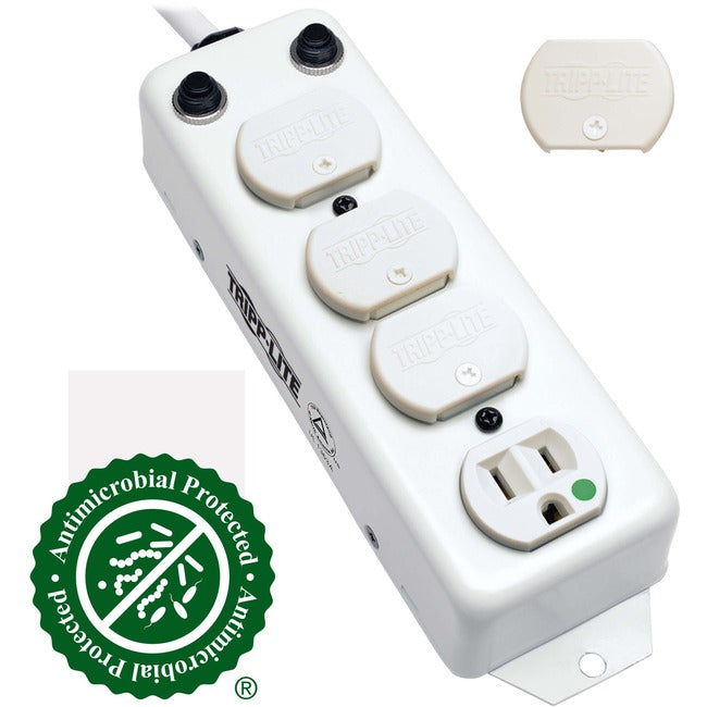 Eaton PS-415-HG-OEMRA Tripp Lite medical-grade power strip with 4 hospital-grade outlets and 15 ft. right-angle cord.