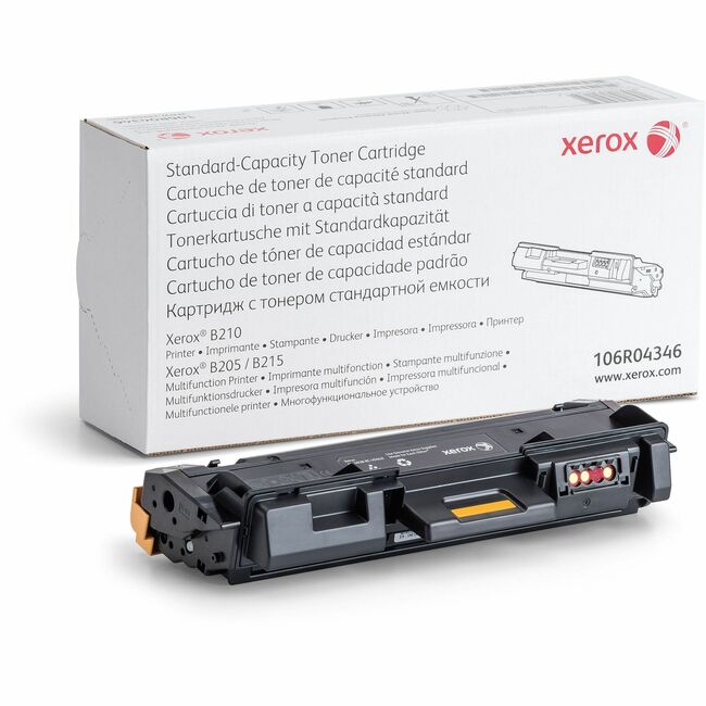 Xerox 106R04346 Genuine Xerox B205/B210/B215 Multifunction Printer Black Standard capacity Toner Cartridge (1500 Pages) - 106R04346