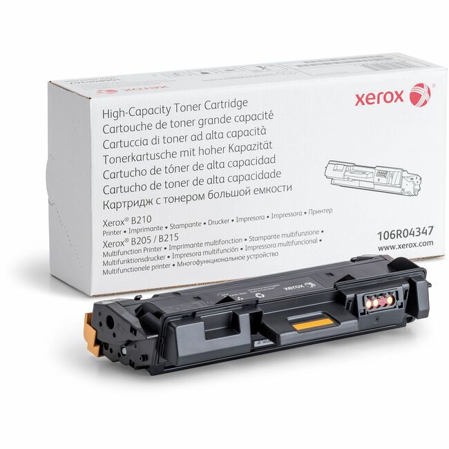 Xerox 106R04347 Genuine Xerox B205/B210/B215 Multifunction Printer Black High capacity Toner Cartridge (3000 Pages) - 106R04347
