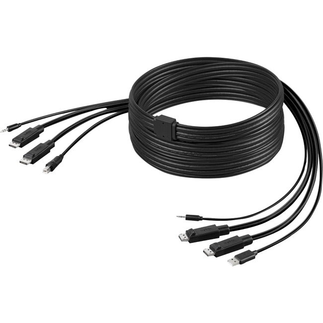 Belkin International INC F1D9020B10T Belkin TAA DUAL DP/USB/AUD SKVM CBL, DP M/M; USB A/B, 10'