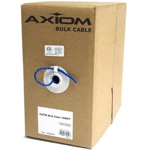 Axiom C5EBCS-O1000-AX CAT5E 24AWG 4-Pair Solid Conductor 350MHz Bulk Cable Spool 1000FT (Orange)