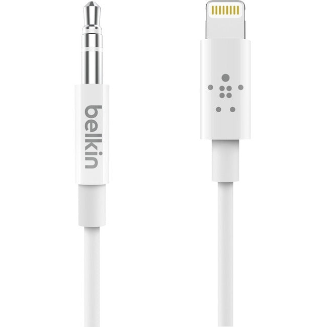 Belkin International INC AV10172BT03-WHT Belkin 3.5 mm Audio Cable With Lightning Connector