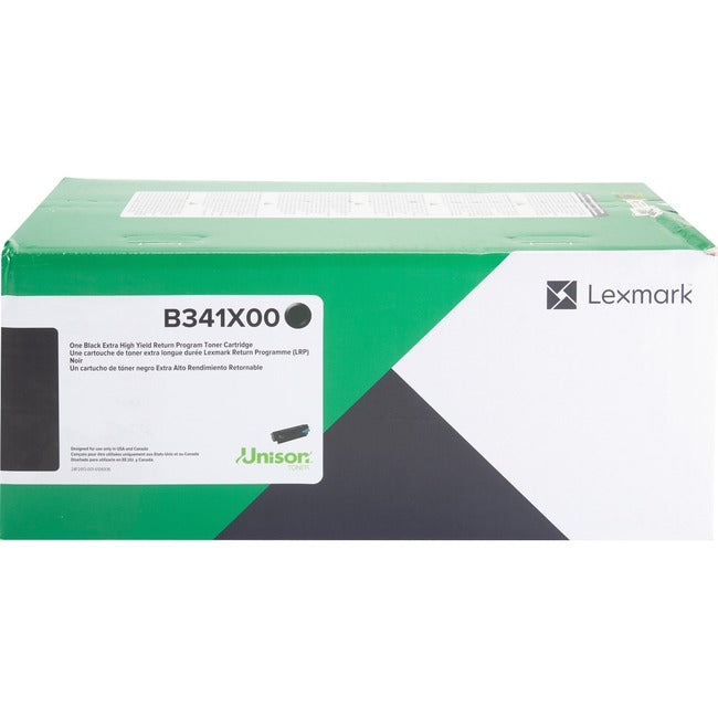 Lexmark B341X00 Unison Original Extra High Yield Laser Toner Cartridge - Black - 1 Each