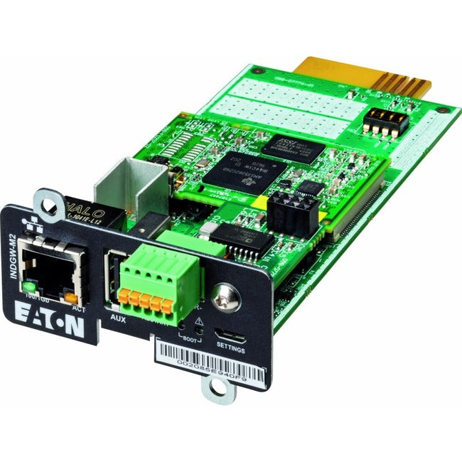 Eaton Cybersecure Gigabit Industrial Gateway Card for UPS and PDU, remote management adapter with UL 2900-1 and IEC 62443-4-2 certification