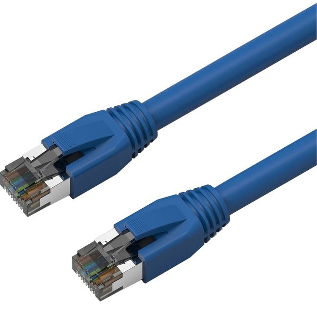 Axiom C8SBSFTP-B50-AX 50FT CAT8 2000mhz S/FTP Shielded Patch Cable Snagless Boot (Blue)
