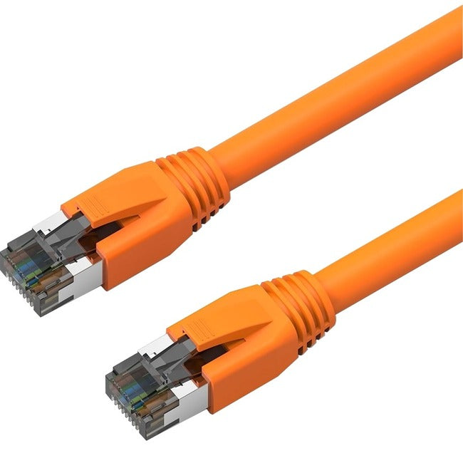 Axiom C8SBSFTP-O50-AX 50FT CAT8 2000mhz S/FTP Shielded Patch Cable Snagless Boot (Orange)