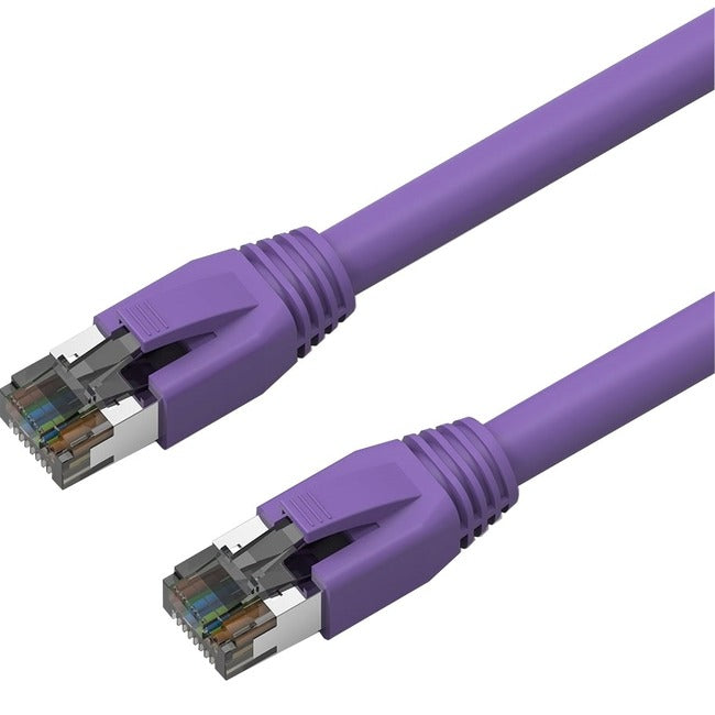 Axiom C8SBSFTP-P50-AX 50FT CAT8 2000mhz S/FTP Shielded Patch Cable Snagless Boot (Purple)