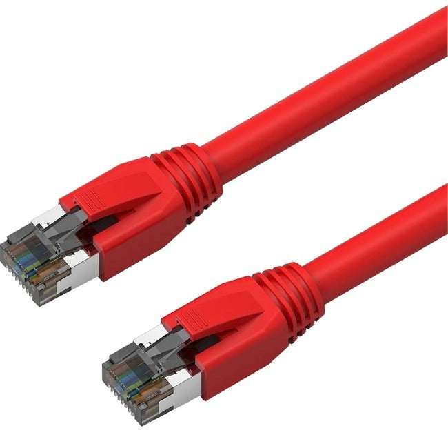 Axiom C8SBSFTP-R25-AX 25FT CAT8 2000mhz S/FTP Shielded Patch Cable Snagless Boot (Red)