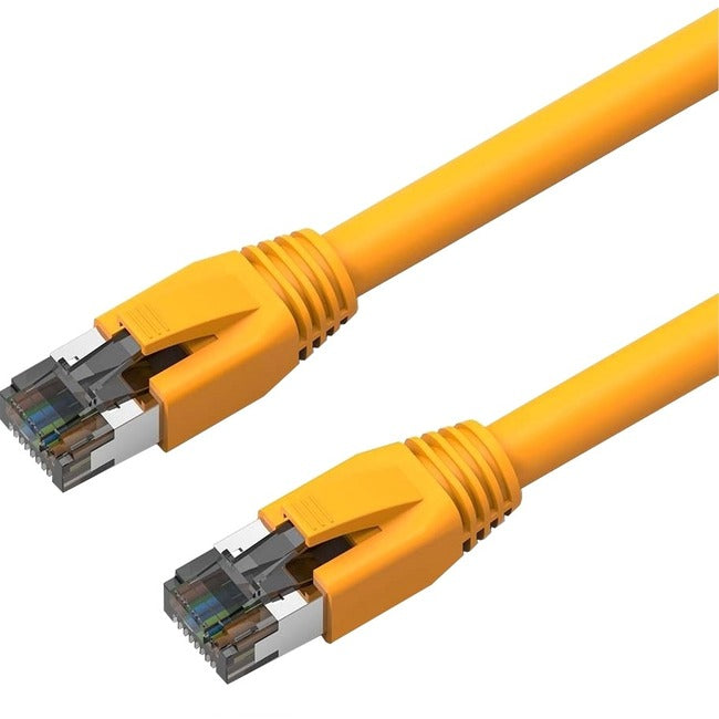 Axiom C8SBSFTP-Y50-AX 50FT CAT8 2000mhz S/FTP Shielded Patch Cable Snagless Boot (Yellow)