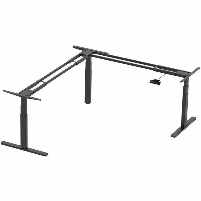 Monoprice, Inc. 34827 Workstream Triple-Motor Height-Adjustable Sit-Stand L-Shaped Corner Desk Frame, Black