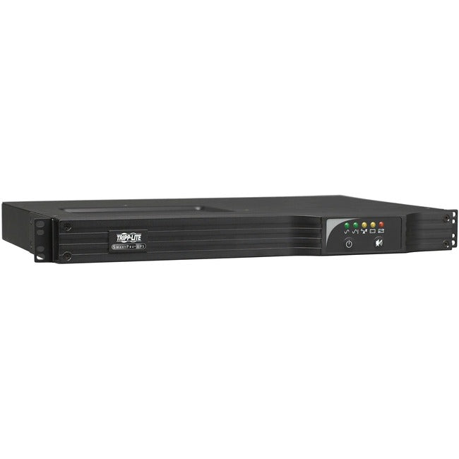 Eaton SMART500RT1UN Tripp Lite UPS with 6 outlets, 120V, 500VA, line-interactive design, USB and serial connections.