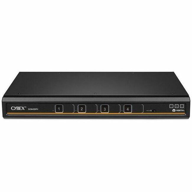Vertiv SC840DPH-400 Cybex SC800 Secure KVM | Single Head | 4 Port Universal DisplayPort | NIAP version 4.0 Certified (SC840DPH-400)