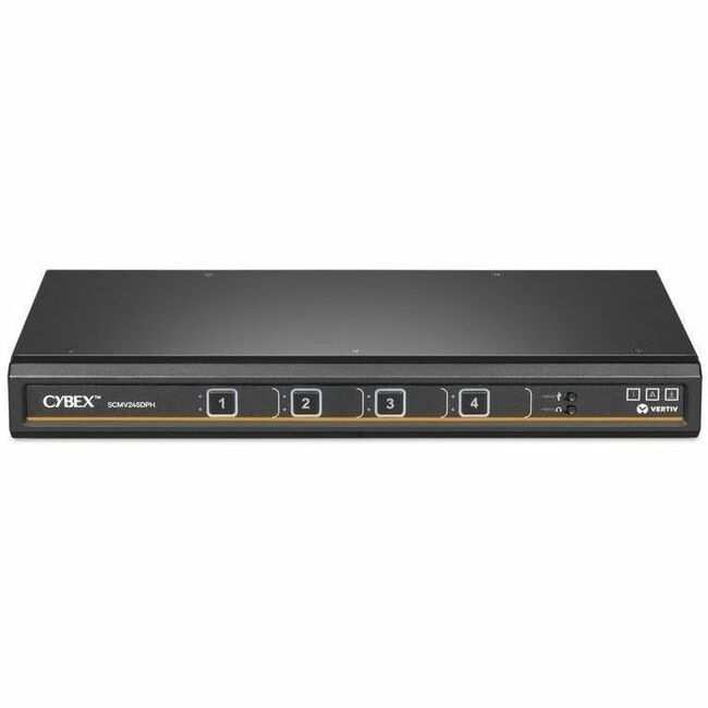 Vertiv SCMV245DPH-400 Cybex Secure MultiViewer KVM Switch | 4 port | NIAP Approved | Dual AC