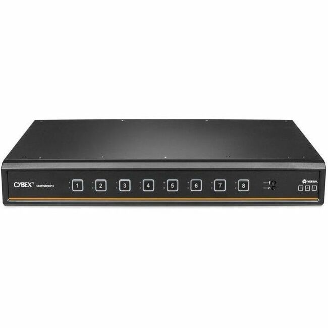 Vertiv SCMV285DPH-400 Avocent Cybex Secure MultiViewer KVM Switch, 8 Port, Cursor Navigation Switching, NIAP Version 4.0 Certified, TAA Compliant (SCMV285DPH-400)