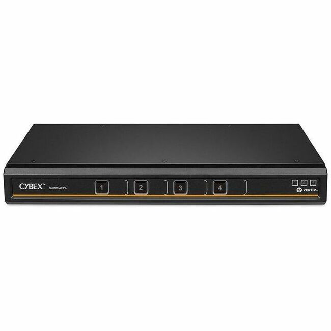 Vertiv SCKM140PP4-400 Avocent Cybex SCKM100 Secure Desktop KVM Switch, 4 Port, Dedicated Peripheral Port, NIAP Version 4.0 Certified, TAA Compliant (SCKM140PP4-400)