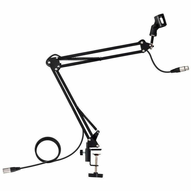 Monoprice, Inc. 602506 Monoprice Suspension Boom Arm Scissor Broadcast Mic Stand w/ Built-in XLR Mic Cable