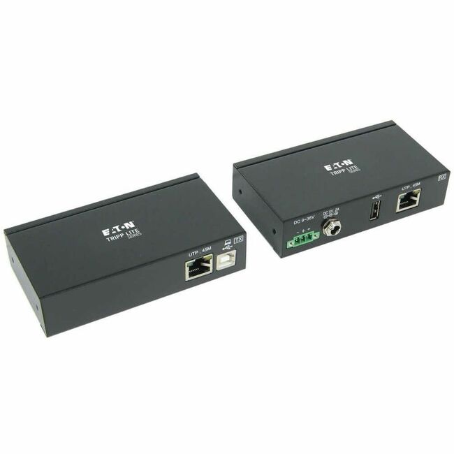 Eaton B203-101-IND Tripp Lite 1-Port USB over Cat6 extender with ESD protection, PoC, mountable, 150 ft length, for industrial audio/video use
