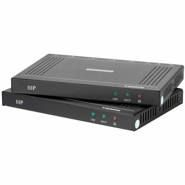Monoprice, Inc. 21608 Monoprice Blackbird 4K60 Pro HDBaseT Extender Kit up to 100m with PoH, RS-232, HDCP 2.2