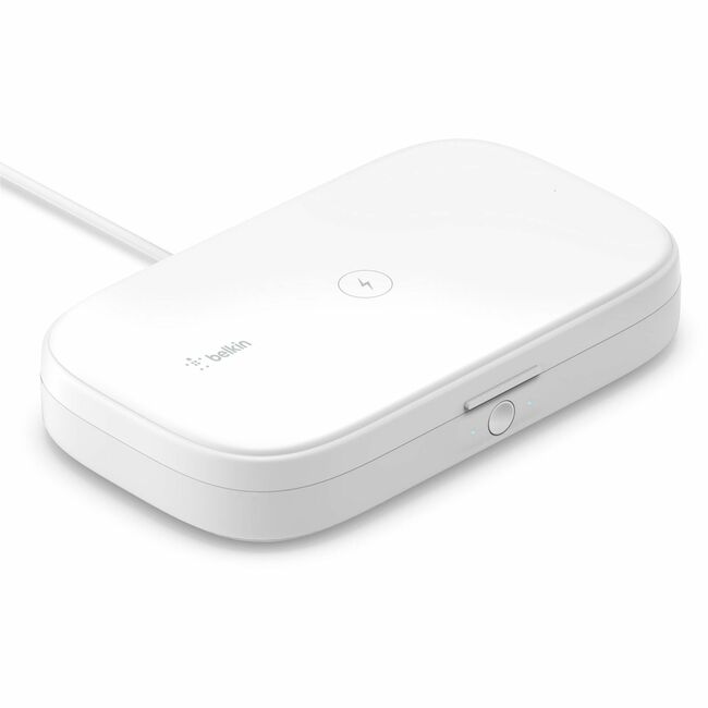 Belkin International INC WIZ011TTWH Belkin BoostCharge UV Sanitizer + Wireless Charger