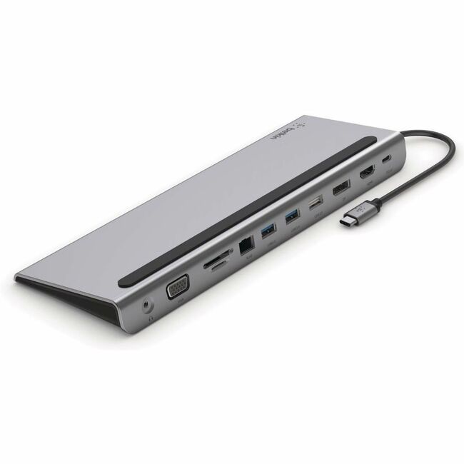 Belkin International INC INC004BTSGY Belkin Univsersal USB-C 11-in-1 Multiport Dock - Laptop Docking station - USB-C - VGA, HDMI, DP - GigE