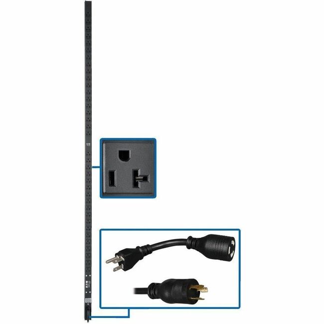 Eaton PDUV20-72 Tripp Lite basic 2kW PDU with 36 NEMA outlets, 15 ft. cord, single-phase, rack-mount, 72-inch length