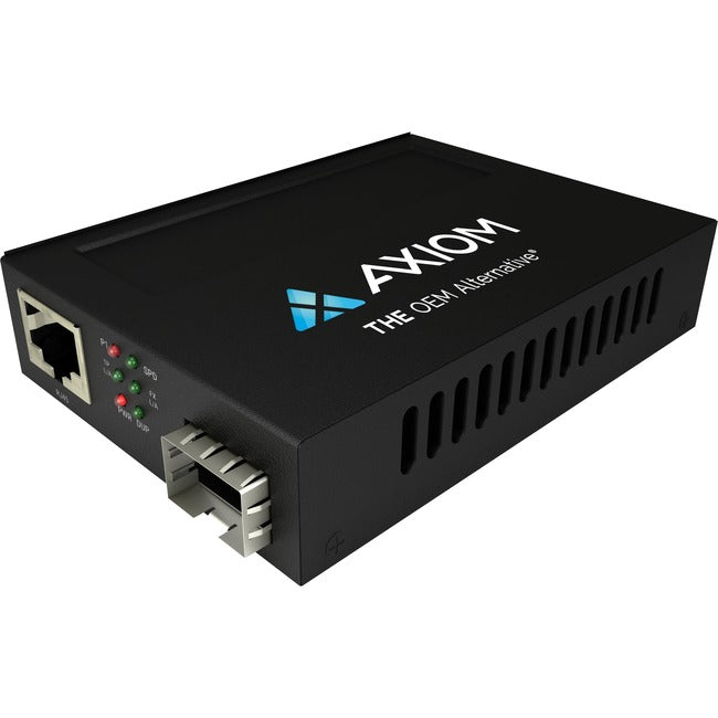 Axiom MCP32-T2-SFP-AX 1Gbs POE+ RJ45 to SFP Fiber Media Converter - Open SFP Port