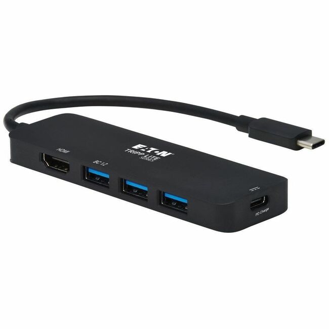 Eaton U444-06N-H3UC2 USB-C multiport adapter with 4K HDMI, USB 3.1 ports, 100W PD charging, HDR, HDCP 2.2 support