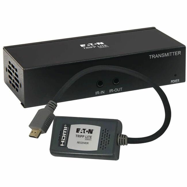 Eaton B127A-1A1-BHPH HDMI over Cat6 extender kit with transmitter and receiver, supporting 4K 60Hz HDR for audio and video transmission