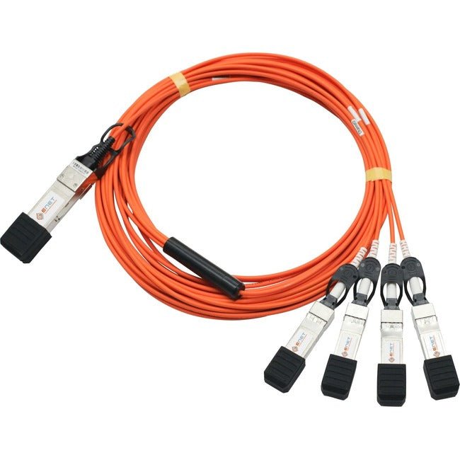 Enet Solutions, Inc. QSFP-4X10G-AOC7M-ENC ENET Cisco QSFP-4X10G-AOC7M Compatible TAA Compliant Functionally Identical 40G QSFP+ to (4) SFP+ Active Optical (AOC) Breakout Cable 7m