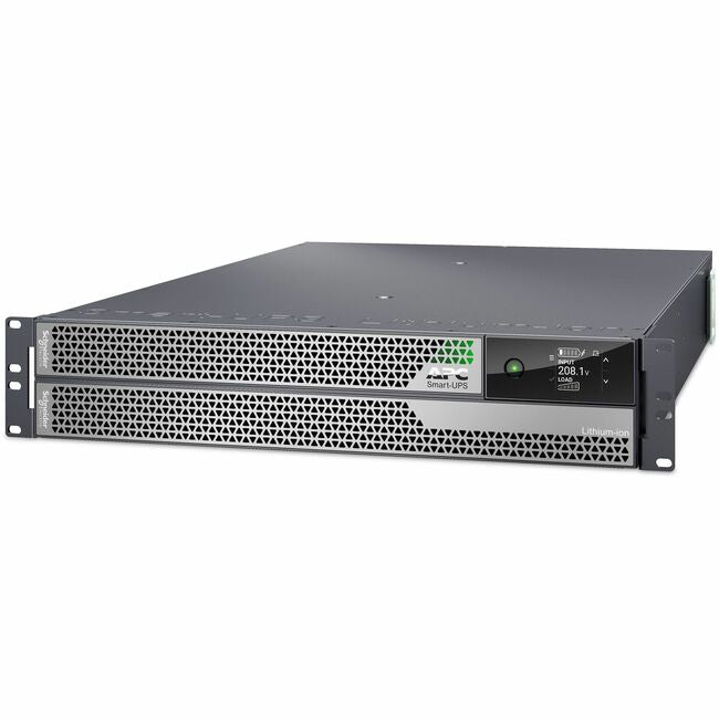 APC BY Schneider Electric SRTL5KRM2UT APC Smart-UPS Ultra On-Line, 5000VA, Lithium-ion, Rack/Tower 2U, 208V, 2 L6-20R + 2 L6-30R NEMA outlets, Network Card, Extended runtime, W/rail kit