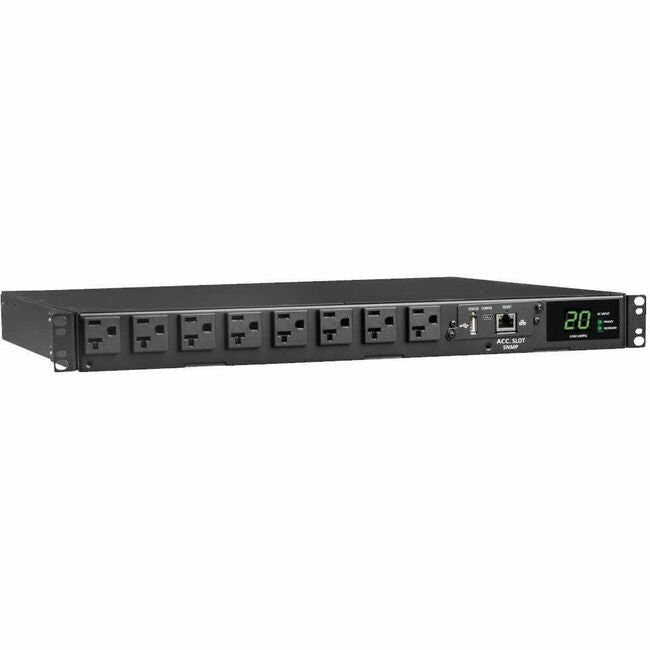 Eaton PDU 1.92kW single-phase monitored power distribution unit with 16 outlets, dual input cords, 12 ft. cables, TAA compliant