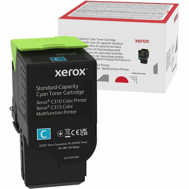 Xerox 006R04357 Genuine Xerox&reg; C310 Color Printer/ C315 Color Multifunction Printer Cyan Standard capacity Toner Cartridge (2000 Pages) - 006R04357