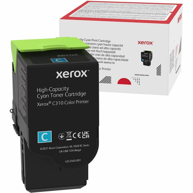 Xerox 006R04365 Genuine Xerox&reg; C310 Color Printer/ C315 Color Multifunction Printer Cyan High capacity Toner Cartridge (5500 Pages) - 006R04365