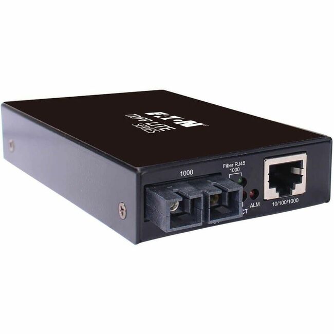 Eaton N785-H01-SCSM Tripp Lite Series Hardened Gigabit Fiber to Ethernet Media Converter, 10/100/1000 Mbps, RJ45/SC Singlemode, -10&deg; to 60&deg;C, 10 km (6.2 mi.), TAA