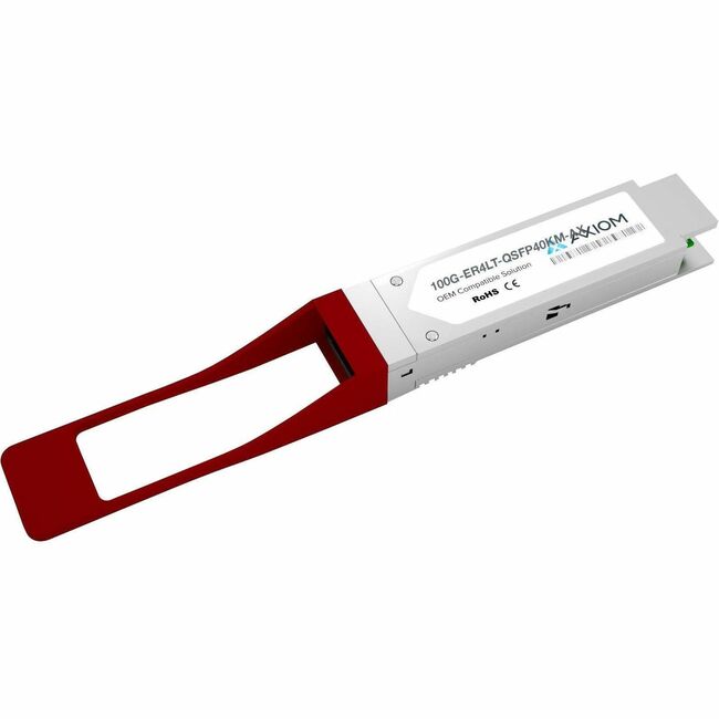 Axiom 100G-ER4LT-QSFP40KM-AX 100GBASE-ER4L QSFP28 Transceiver for Extreme - 100G-ER4LT-QSFP40KM