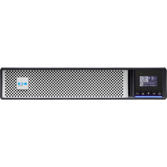 Eaton 5PX1500HRTG2 1500VA line-interactive UPS with 8 C13 outlets, network card, and 2U rack/tower design for backup power.