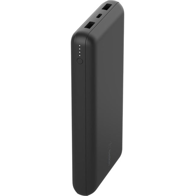 Belkin International INC BPB012BTBK Belkin 15W 3-port USB Power Bank - 20K mAh - 2xUSB-A (12W), 1xUSB-C (15W) - Portable Charger - w/ USB-A to USB-C Cable - Black